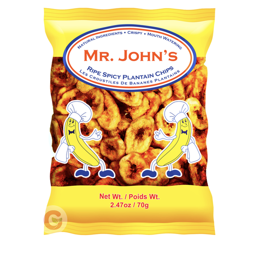 [890187000517] Mr John's Spicy Caribbean Plantain Chips 200g